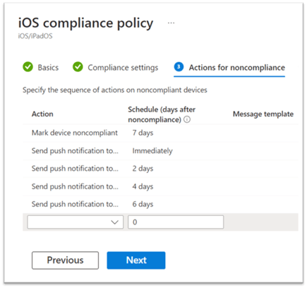 Create IOS/Android Version Specific Compliance Policy